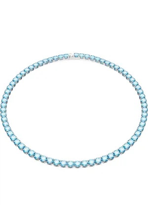 Swarovski Collana Matrix Tennis, Taglio Round, Media, , Placcato rodio
