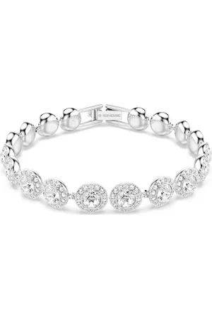 Swarovski Bracciale Tennis Una, Taglio Round, , Placcato rodio