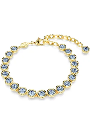Swarovski Braccialetto Imber Tennis, Taglio Round, , Placcato color oro