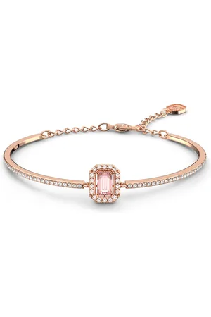Swarovski Bracciale rigido Millenia, Taglio ottagonale, Pavé, , Placcato color oro