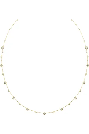 Swarovski Collana Imber, Taglio Round, Bianca, Placcato color oro