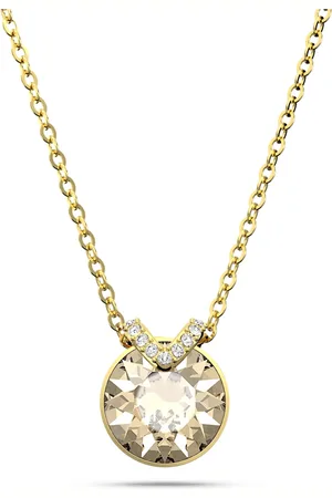 Swarovski Pendente Bella V, Taglio Round, Tono dorato, Placcato