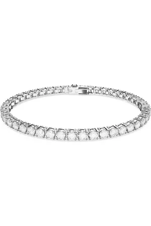 Swarovski Braccialetto Matrix Tennis, Taglio Round, , Placcato rodio