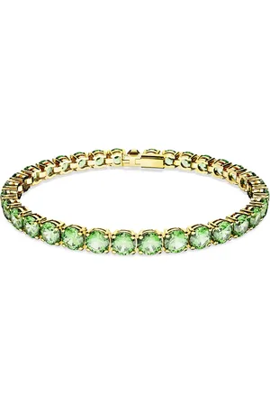 Swarovski Braccialetto Matrix Tennis, Taglio Round, , Placcato color oro