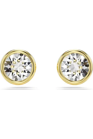 Swarovski Orecchini a lobo Imber, Taglio Round, Bianchi, Placcato color oro