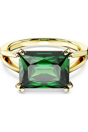 Swarovski Anello cocktail Matrix, Taglio rettangolare, , Placcato color oro