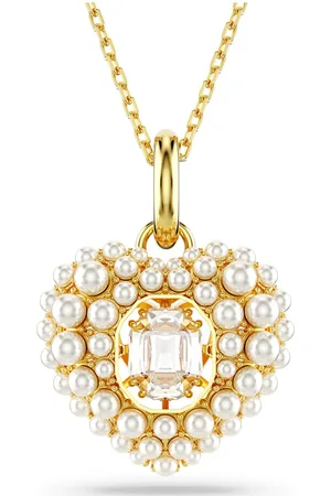 Swarovski Pendente Idyllia, Cuore, , Placcato color oro