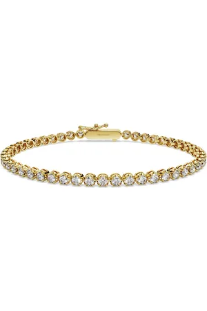 Swarovski Braccialetto Eternity Tennis, Diamanti creati in laboratorio 2,5 ct tw, Forma rotonda, Oro giallo 18 K