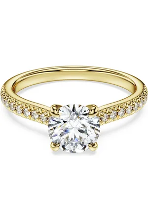 Swarovski Anello solitario Eternity, Diamanti creati in laboratorio 1,2 ct tw, Forma rotonda, Oro giallo 18 K
