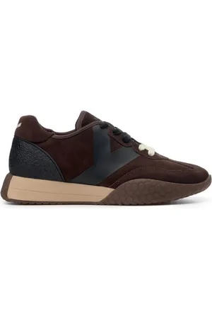 Kèh-Noo Sneakers uomo vintage in camoscio coffee km9728