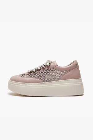 Emanuélle vee Sneakers donna bice in pelle e tessuto pink 302 18