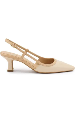Frau Slingback in pelle con profili in contrasto 81p3