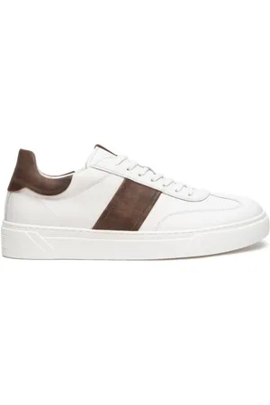 Nero Giardini Sneakers uomo in pelle con inserto marrone