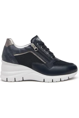 Nero Giardini Sneakers donna con zeppa in pelle e512940d200