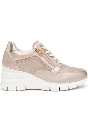 Nero Giardini Sneakers donna con zeppa in pelle laminata e512943d675