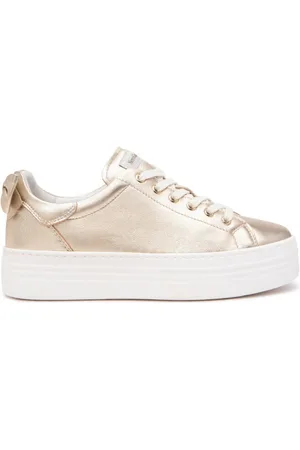 Nero Giardini Sneakers donna in pelle col. miele laminata e513020d418