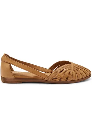 Frau Ballerina ragnetto in pelle caramello 03p4