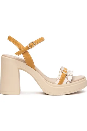 Nero Giardini Sandali donna -senape con plateau