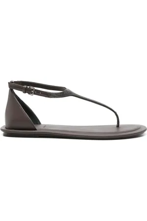 Brunello Cucinelli Sandalo Infradito In Pelle