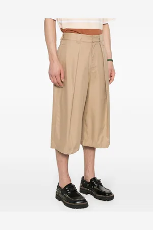 Loewe Pantalone Cropped Con Pieghe In Cotone
