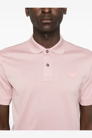 Prada Polo In Piquet Con Logo