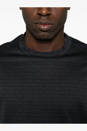 Emporio Armani T-shirt In Cotone Con Logo Allover