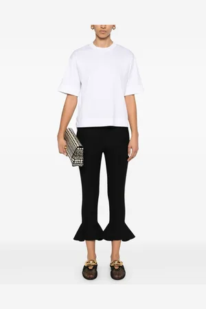 Max Mara T-shirt In Cotone Ricamata
