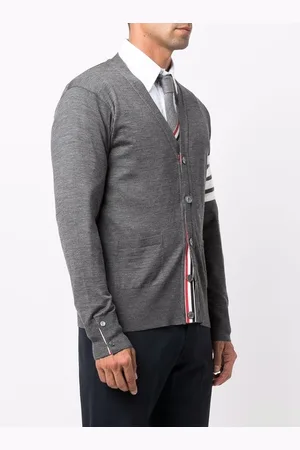 Thom Browne Cardigan 4bar In Lana