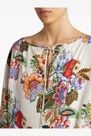 Etro Top In Misto Cotone E Seta