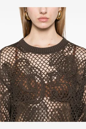 Max Mara Maglia In Cotone Ricamata