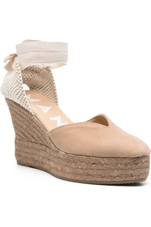 MANEBI Espadrillas Hamptons In Suede Con Zeppa A Forma Di Cuore
