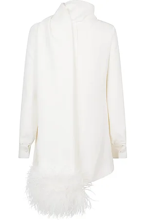 VALENTINO Top In Seta Con Piume