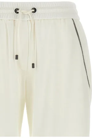 Brunello Cucinelli Pantalone Tuta In Cotone E Seta