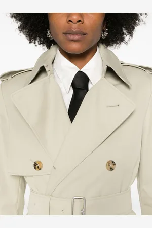 Burberry Trench Lungo In Misto Cotone