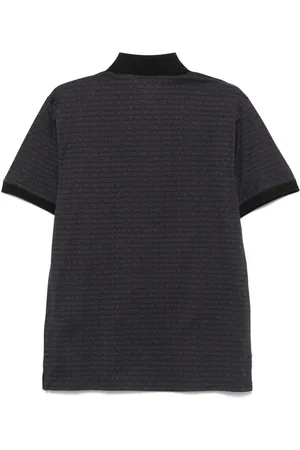 Emporio Armani Polo In Cotone Con Logo Allover