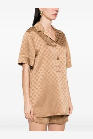 Gucci Camicia In Raso Gg