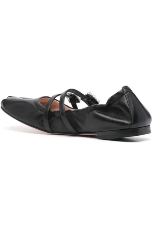 Roger Vivier Ballerina Mini Strap Strass In Pelle