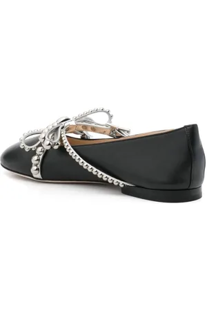 Mach & Mach Ballerina Crystal Studs In Pelle
