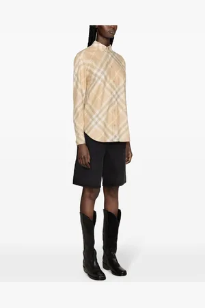 Burberry Camicia In Cotone Con Motivo Check
