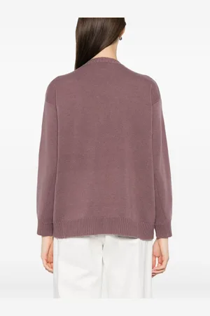 Max Mara Maglia In Lana E Cashmere Con Logo