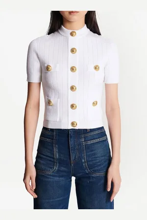Balmain Cardigan Girocollo Con Bottoni