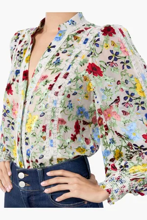 ALICE+OLIVIA Blusa Arlette In Misto Seta