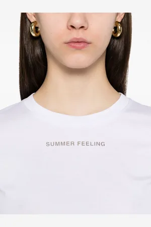 Max Mara T-shirt Summer Feeling In Cotone