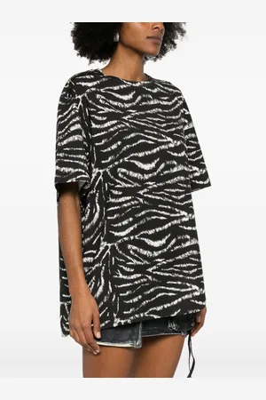 The Attico T-shirt In Cotone Zebrata