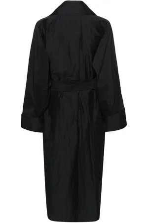 Issey Miyake Trench Lungo In Misto Lino