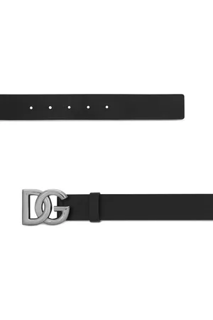 Dolce & Gabbana Cintura Dg Logo In Pelle