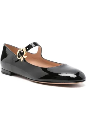 Gianvito Rossi Ballerina Mary Ribbon 05 In Vernice