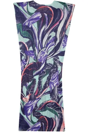 PLEATS PLEASE ISSEY MIYAKE Abito Midi Plissettato Stampato