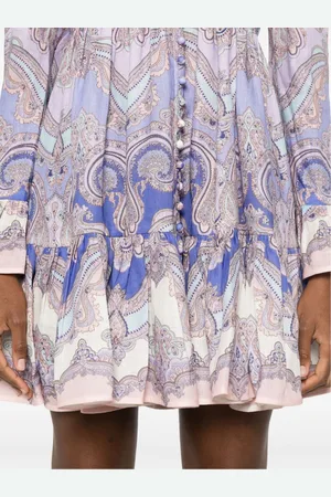ZIMMERMANN Abito Maxine In Lino Stampato
