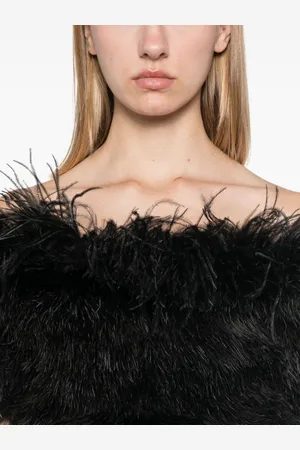 Sportmax Abito Corto Con Piume